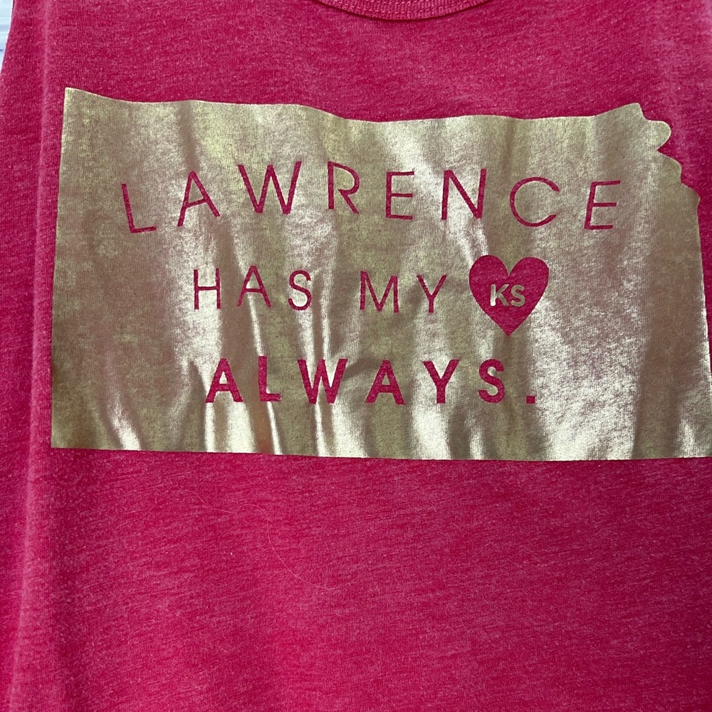 Red Lawrence Has My Heart Tank Top (KU)